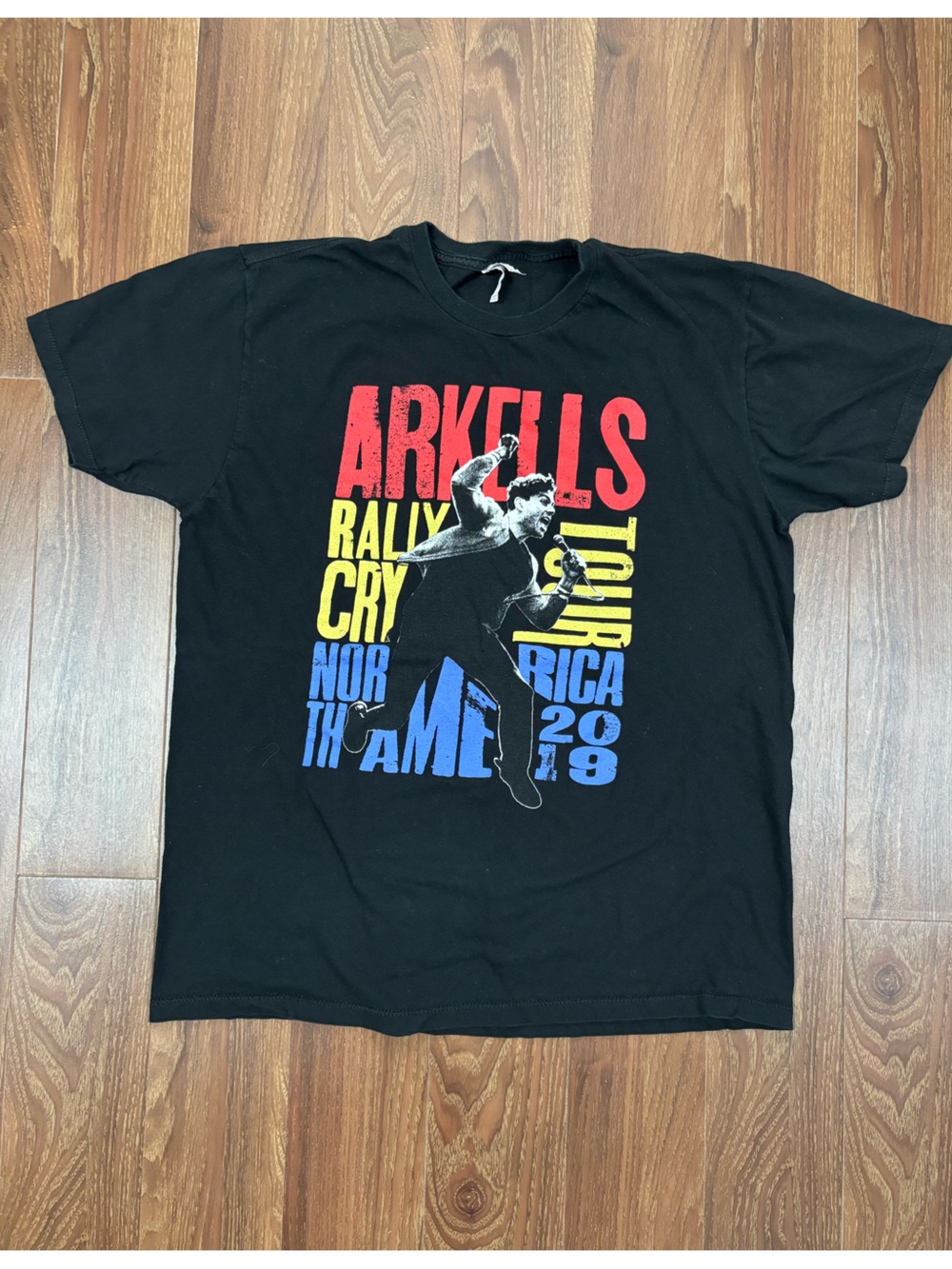 Arkells Rally Cry 2019 Tour Shirt Black Concert Tee Size L